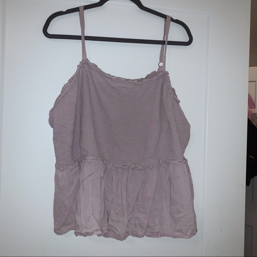 Old Navy Lilac Smock Peplum Top XXL